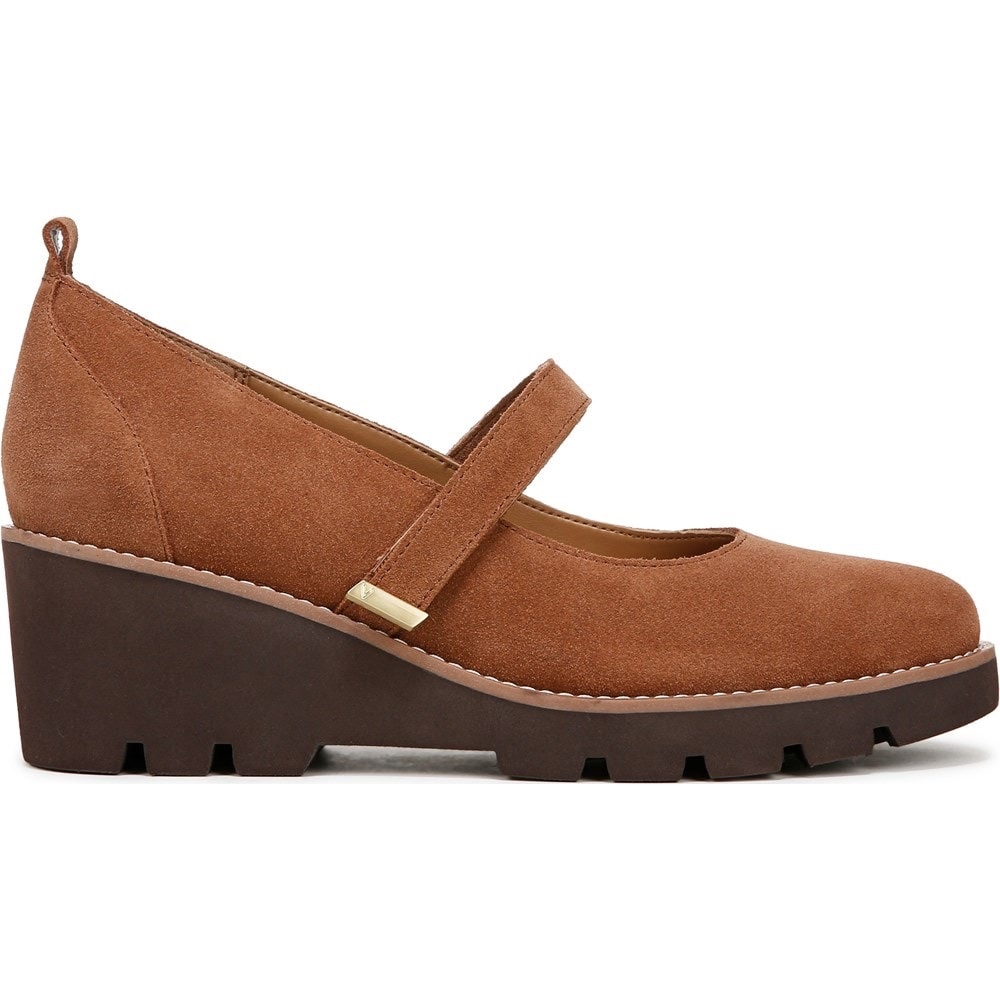 Vionic Women's Brown Suede Mary Jane Wedge New 8.5